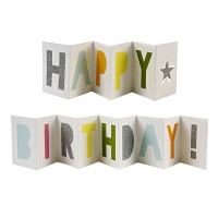 Happy Birthday Banner Card By Meri Meri